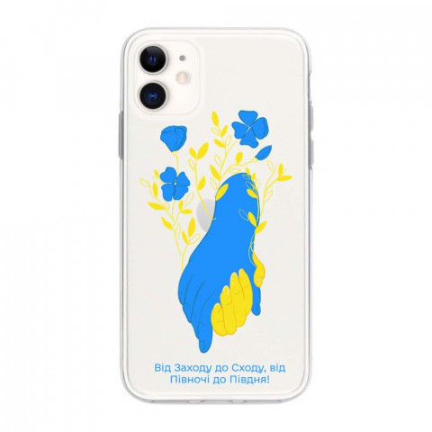 Патріотичний чохол для iPhone 11 з малюнком "УкраЇна єдина"